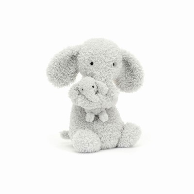 Jellycat Huddles Grey Elephant UK | 81734EWTB